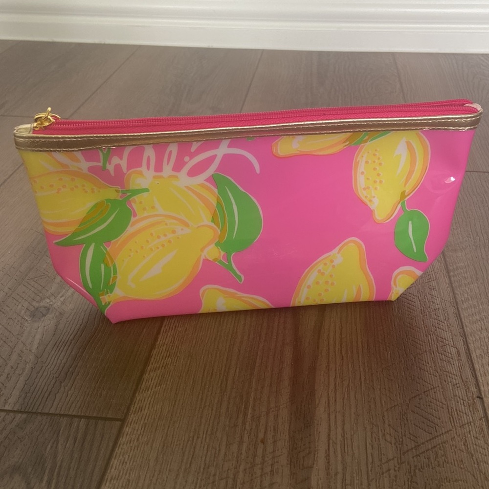 Lilly Pulitzer For Estee Lauder Pink Makeup Zippered Clutch Bag - Picture 5 of 8